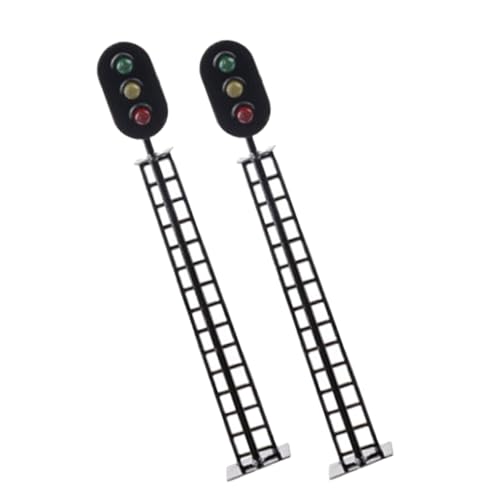 Alasum 2pcs Eisenbahn Ampelmodell Mini Verkehrslampe Sand Tischmaterial DIY Szene Simulation Verkehrslampe Mikrolandschaftslampen von Alasum