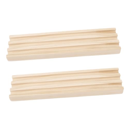 Alasum 2stücke Holz Domino Racks Mit Reihen rutschfeste Halter Für Domino Und Mahjong-Spiele Perfekter Organizer Für Mexikanische Züge Und Brettspiele von Alasum