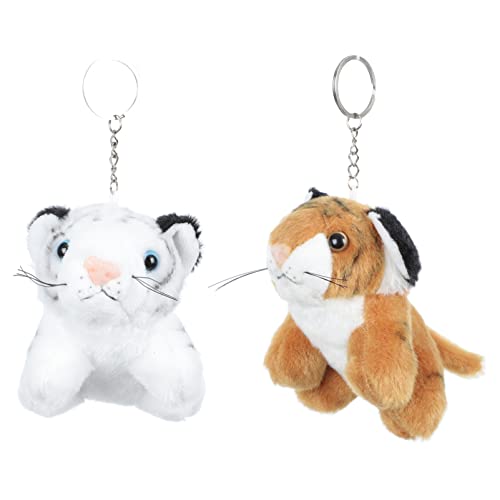 Alasum 2st Kleine Tigerverzierung Heimpuppendekore Tiger-modellierpuppe Verzierung Im Tiger-Design Tiger-Ornamente Tigerpuppe Puppenspielzeug Desktop-Ornamente Plüsch von Alasum