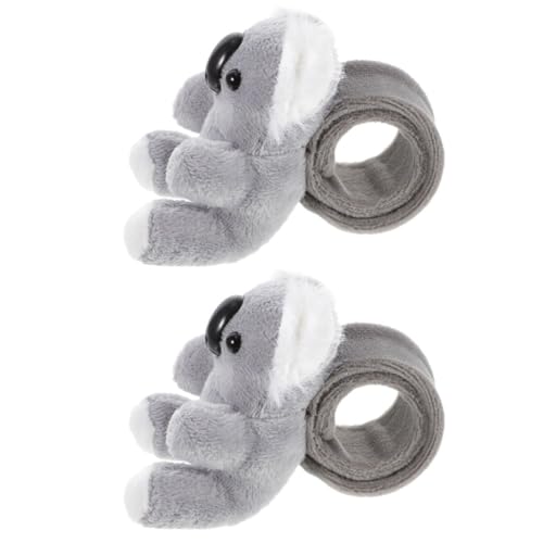 Alasum 2st Plüschring Pandas Hase Plüschtiere Wolf Armbänder Koala Ausgestopft Figuren Pfote Goodie-bag-stuffer Partygeschenke Animal-slap-armband Partyzubehör Pp Baumwolle von Alasum