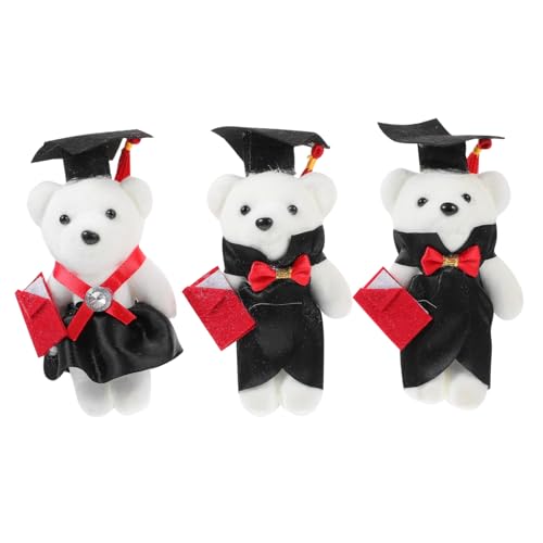 Alasum 3 STK Abschlusssaison Dr. Bär Kreative Bärenpuppen Dekobären Abschlussbären Bärenpuppen Dekorative Abschlussbären Entzückende Abschlussbären Schaum von Alasum
