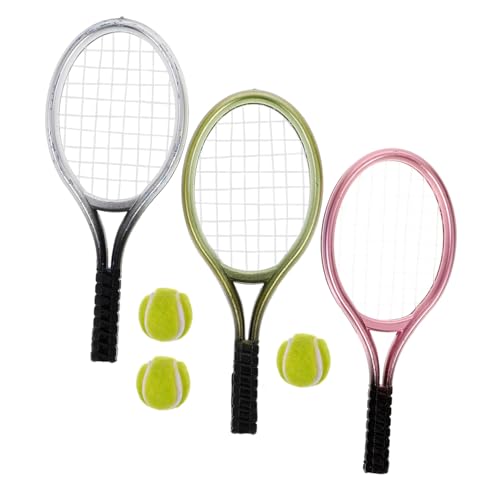 Alasum 3 Sets Mini Tennis Schläger Miniatur Tennis Dekorative Modelle Für Mini Dekorative Werkzeug Alasum 3 Sets Mini Tennis Schläger Miniatur Tennis Dekorative Modelle Für Mini Dekorative Werkzeug von Alasum