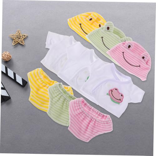 Alasum 3 Sätze Puppenkleidung für Puppen Detailreiche Mini Kostüme mit Hemd Mütze und Hose Handgefertigte Doll Outfits für Kreatives Anziehen und Spielspaß als Geschenk von Alasum