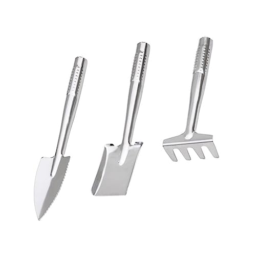 Alasum 3 Stück 1 Set Edelstahl Schaufel Rechen Schraubverschluss Rohr Servieren Gefälligkeiten Einstellschraubstock Beige Kreisform Spielwerkzeug Hellbraun Coole Formen Viles von Alasum