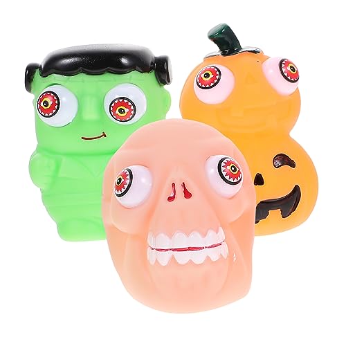 Alasum 3 Stück Halloween Halloween Toys streudekor Halloween Monster Fun Toy Sensory Toys dehnbares Halloween-Trickspielzeug Halloween-Squeeze- PVC von Alasum