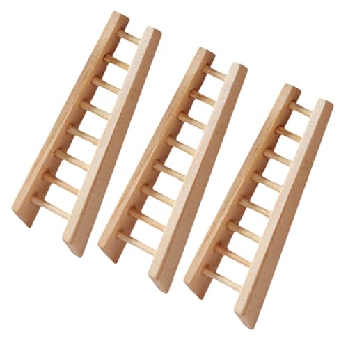 Alasum 3 Stück Holzleiter Pack DIY Treppenmöbel für Puppenhaus Dekorative Leiter für Kreative Bastelprojekte für Puppenstuben und Miniaturwelten von Alasum
