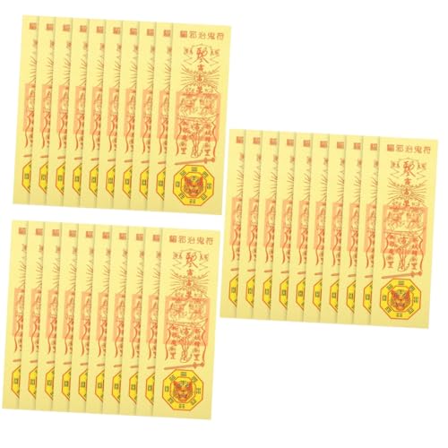 Alasum 30 Blätter -Party-Requisiten Requisiten Für Festivalpartys Taoistischer Priester-kostümzubehör Cosplay-Party-versorgung Chinesisches Zombie-kostümzubehör Papier von Alasum