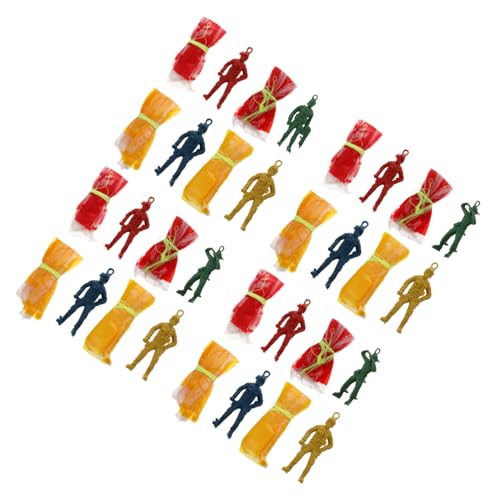 Alasum 30 Stück Teiliges Fallschirm Soldat Fallschirm Wurfspielzeug aus Outdoor Flugspielzeug für Klassisch Nostalgisch Geeignet für Garten und Party Zufällige Farbe Zufällige Farbe von Alasum