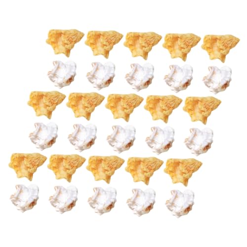 30st Simuliertes Popcorn-Snack-Modell Popcorn-Requisiten Simulations-Popcorn Mini-Requisiten Aus Künstlichem Mini-Popcorn-zubehör Künstliches Popcorn Handyhülle Spielzeug Plastik von Alasum