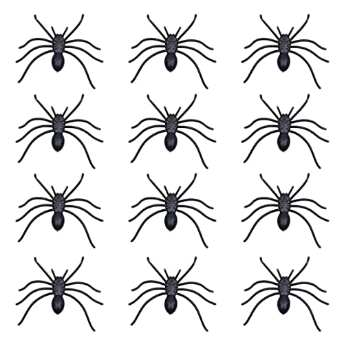 Alasum 30st Weiches Spinnenspielzeug Schlangenspielzeug Schlange Gefälscht Spinnennetz-Dekoration Plüschtier Gefälschte Fehler Kleine Falsche Spinnen Gefälschte Spinnen Plastik Black von Alasum