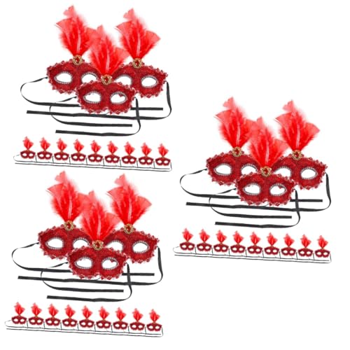 Alasum 36 Stk Party-maske Festivalmasken Feder Maskerade Masken Kostüm Maske Maskerade Frauenmaske Farbige Partymaske Cosplay-masken Für Frauen Venezianische Maskenstütze Plastik Rot Alasum 36 Stk Party-maske Festivalmasken Feder Maskerade Masken Kostüm Maske Maskerade Frauenmaske Farbige Partymaske Cosplay-masken Für Frauen Venezianische Maskenstütze Plastik Rot von Alasum