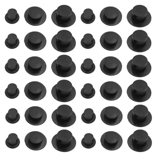 Alasum 36 Stück Mini-hüte Als Bastelmaterial Mini-Zylinder Schneemann-Designs Für Hüte Und Requisiten Zum Basteln von Alasum