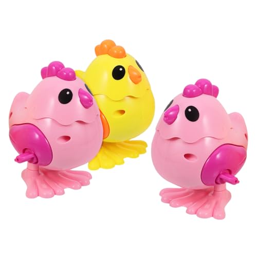 Alasum Hühner-aufziehspielzeug-Set 3-teiliges Spielzeugtier-Set Für Kinder Aufziehspielzeuge Lernspielzeug Keine Batterien Erforderlich von Alasum