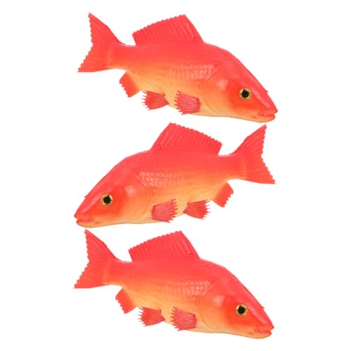 Alasum Pädagogisches Simulation Fisch Modell Set 3pcs Ausgestopften Karpfen Für Jungen Und Mädchen Decor von Alasum