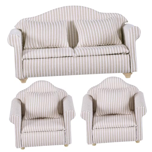 Alasum 3Stücke Teiliges Sofa für Puppenhaus Hochwertige Couch Dekoration aus Robustem Material für Kreative Spielwelten und Fantasievolles Alasum 3Stücke Teiliges Sofa für Puppenhaus Hochwertige Couch Dekoration aus Robustem Material für Kreative Spielwelten und Fantasievolles von Alasum
