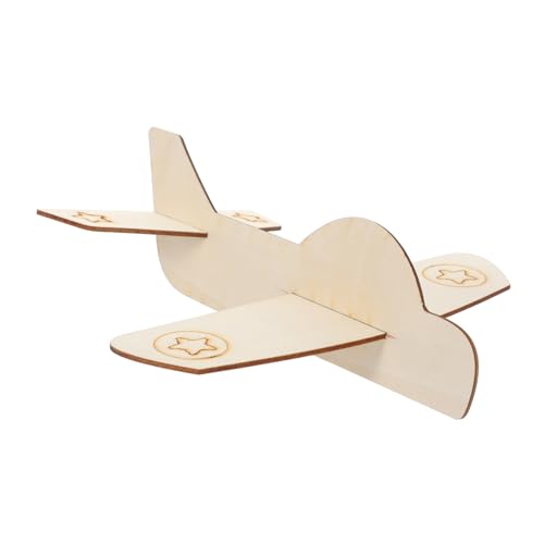 Alasum Flugzeugdekoration Aus Holz 3-teiliges Graffiti-malspielzeug Für Kinder Unfertiges Modellhandwerk von Alasum