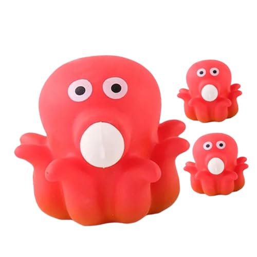 Alasum 3 Stücke Tier Squeeze Spielzeug Rot Octopus Dehnbar Spielzeug Spielzeug Party Heikles Spielzeug von Alasum