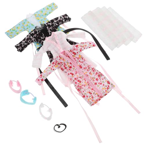 Alasum Weiches Puppen-nachtwäsche-Set Mini-anzieh-Bademantel-Pyjama Mit Stirnband-Handtuch von Alasum