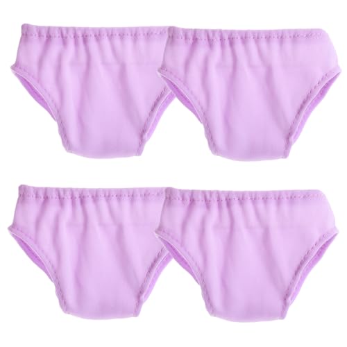 Alasum 4 Stück 18-Zoll-puppenhöschen Puppensachen Babypuppenkleidung Puppenkleidungszubehör Puppenzubehör Mini-Puppen-unterwäsche Puppen-Foto-Requisiten Violett Stoff von Alasum