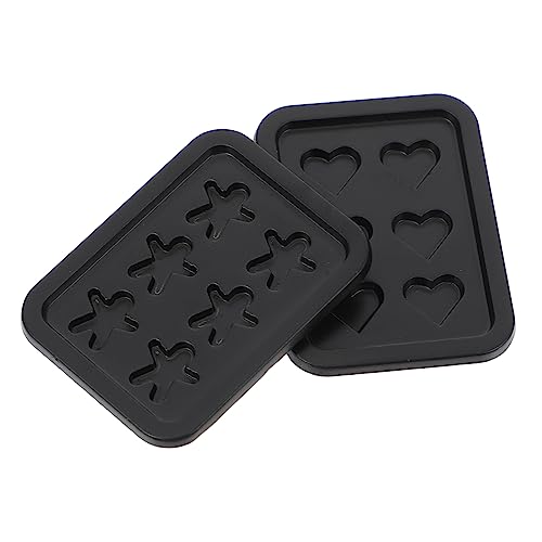 Alasum 4 Stück Backblassenspielzeug Miniatur-Tablett Mini-Hausbackblech Puppenhaus-Backspielzeug Mini-Backblech Mini-Backformen Mini-Backgeschirr Mini-Dinge Ferrolegierung Schwarz von Alasum