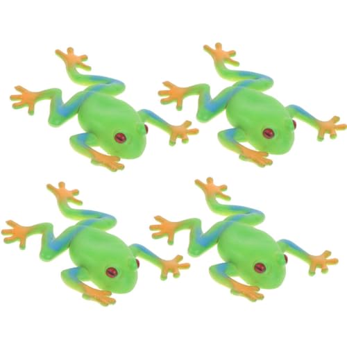 Alasum 4 Stück Frosch-Quetschspielzeug Stress-Frosch Fidgets-Spielzeug Neuheit Scherzspielzeug Fidgets-Froschbälle Sensorisches Spielspielzeug Für Partygeschenke Kreatives von Alasum