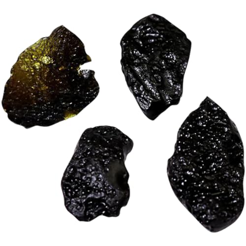 Alasum Anhängerset Aus Echtem Meteoriten – 4-teiliger Meteoritenschmuck Lernspielzeug Und Schreibtisch-Ornament von Alasum