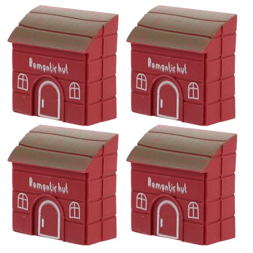 Alasum Miniaturhaus-modellset Aus Kunststoff 4-teilig Realistische Mini-häuser Für Gartenlandschaft Heimdekoration Weihnachtsschmuck Alasum Miniaturhaus-modellset Aus Kunststoff 4-teilig Realistische Mini-häuser Für Gartenlandschaft Heimdekoration Weihnachtsschmuck von Alasum