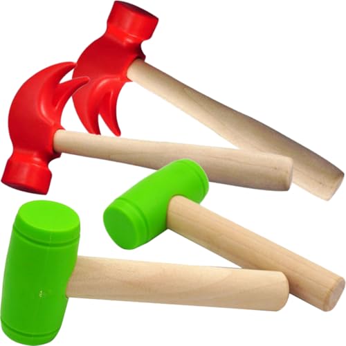 Alasum 4 Stück Kleiner Holzhammer Kleinkindspielzeug Simulation Holzhammer Gefälschter Hammer Gefälschter Kinderhammer Hammer Gefälschtes Hammerspielzeug Pp von Alasum