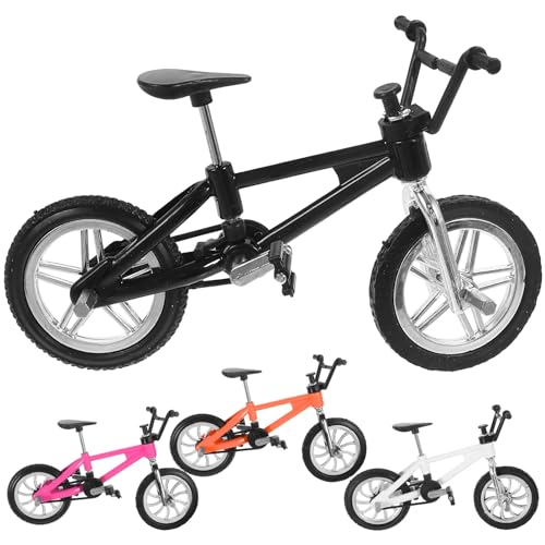 Alasum 4 Stück Mini-Finger-Bikes Miniatur-Fidgets Fahrrad-Spielzeug Metall-Fahrrad-Modell-Kollektionen Desktop-Dekoration Für Kinder Erwachsene Spiel Gastgeschenke Geschenke von Alasum