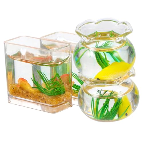 Alasum Schickes Miniatur-Aquarium Spielzeug 4 Stück Glasschüssel Aquarium Für Landschaftsdekor Im Maßstab 112 Zufällige Farbe Alasum Schickes Miniatur-Aquarium Spielzeug 4 Stück Glasschüssel Aquarium Für Landschaftsdekor Im Maßstab 112 Zufällige Farbe von Alasum