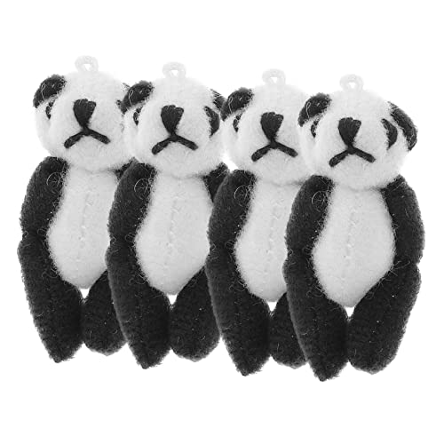 Alasum 4 Stück Mini-plüsch-Panda Gefülltes Panda- Plüschpuppe Panda-kuscheltiere Panda Plüschtier Ausgestopfte Tiere Panda-verzierung Kuscheltiere Plüsch Pp Baumwolle von Alasum