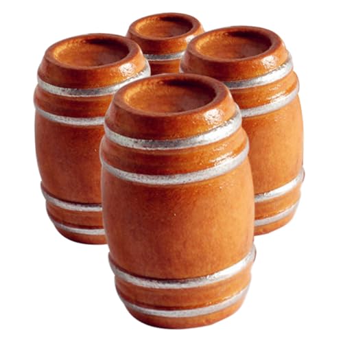 Alasum 4 Stück Miniature Holzfass Modellset Teiliges Bierfass Zubehör für Puppenhaus Dekoration Stilvolle Holzdekoration für Bierliebhaber und DIY Projekte Alasum 4 Stück Miniature Holzfass Modellset Teiliges Bierfass Zubehör für Puppenhaus Dekoration Stilvolle Holzdekoration für Bierliebhaber und DIY Projekte von Alasum