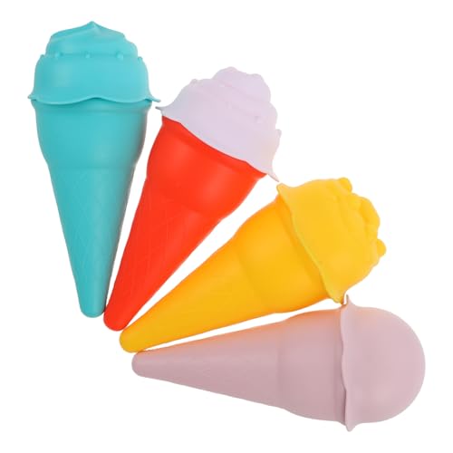 Alasum 4stücke Teiliges Bunter Kunststoff-Eiscreme-sandspielzeuge Für Junge Mädchen Kreatives Strandspielzeug Für Sandkasten Für Strand Garten Und Park von Alasum