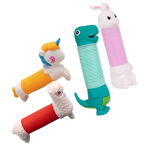 Alasum 4 Stück aus Teleskoprohr für kinderspielzeug Fun Toy kinderknallzeug Kid Toys zappeln lustige Druckentlastungsspielzeuge Kieselgel Alasum 4 Stück aus Teleskoprohr für kinderspielzeug Fun Toy kinderknallzeug Kid Toys zappeln lustige Druckentlastungsspielzeuge Kieselgel von Alasum
