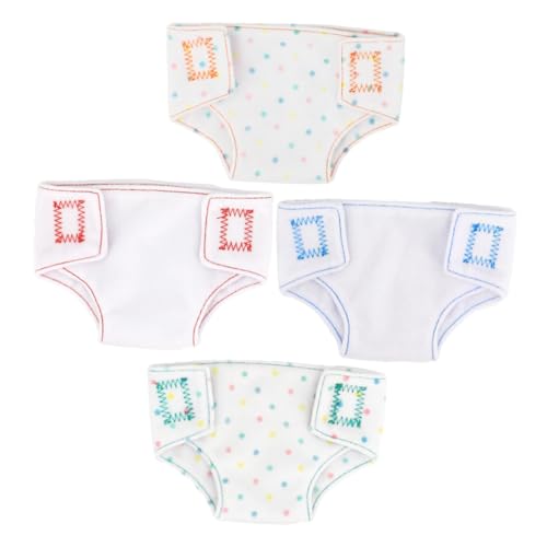 Alasum 4 Stück für für Babypuppen Puppenkleidungszubehör Puppenzubehör Puppenunterwäsche vortäuschen Puppen Höschen Stoff Alasum 4 Stück für für Babypuppen Puppenkleidungszubehör Puppenzubehör Puppenunterwäsche vortäuschen Puppen Höschen Stoff von Alasum