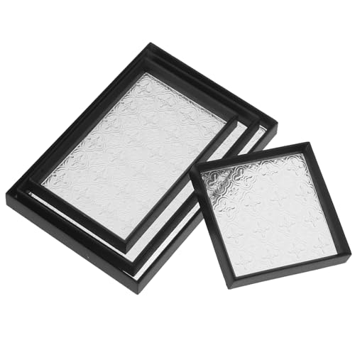 Alasum 4 Teiliges Miniatur Tray Set Für Puppenhaus Dekorative Tischplatte Mit Zarten Blütenmotiven Ideal Für Miniatur Dekorationen Und Spielzeughäuser von Alasum