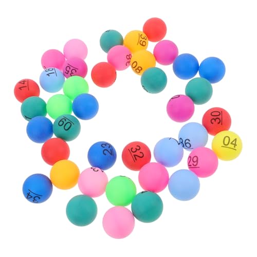 Alasum 40 Stück Teiliges Nummerierte Bingo Preiskugeln aus Kunststoff Mehrfarbige Lose Bunte Ziehungsbälle für Partys Geburtstagsfeiern Bar Events und Tombolas von Alasum
