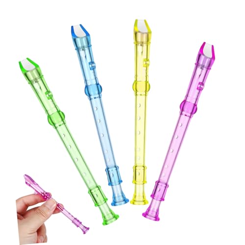 Alasum 4Stücke Klarinette für Transparente Flöte für Anfänger Leicht Spielbares Blasinstrument Zufälligen Farben Musikspielzeug von Alasum