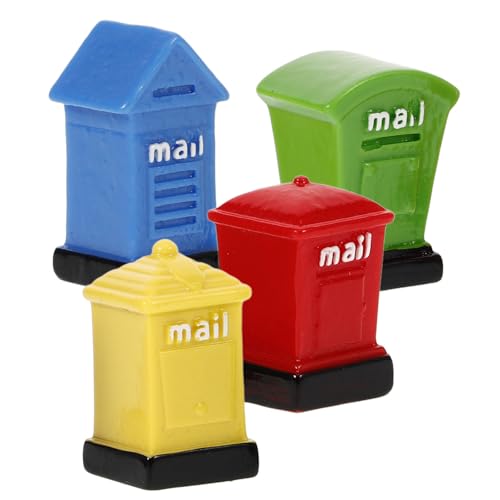 Alasum Briefkasten Aus Kunstharz Miniatur-briefkästen Für Puppenhaus Mini-briefkastenfiguren Hausdekorationen Puppenhauszubehör von Alasum