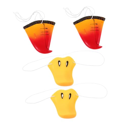 Alasum 4pcs Enten Bill Schnabel Nase Vogelschnabel Mund Papageienmasken Neuheit Vogel Nasenmaske Halloween Kostüm Zubehör Neuheit Artikel Sortioned Color von Alasum