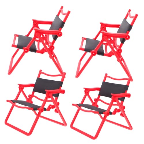 Alasum 4pcs Miniaturklapper Strandstühle Lounge -stühle Für Kinder Realistisch Und Tragbar Für Dollhouse Möbel Strandszenen Und Outdoor -Spiele Im Freien von Alasum