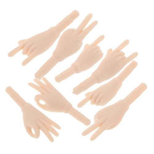 Alasum 5 Paare Kleine Puppen Hände Miniatur Hände für Puppenbau Kompatibel mit Verschiedenen Puppen Kreative Spielmöglichkeiten Nahtlose Integration Neutrales Hautbild von Alasum