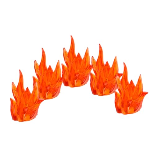 Alasum 5 Stück Teiliges Feuer Effekte Spielzeugset für Interaktive Bauklötze mit Einzigartigen Flammenmodellen Fördert Kreative Spielideen und Motorische Fähigkeiten für Imaginative von Alasum
