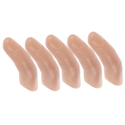 Alasum 5 Stück Teiliges Set Realistische Extralange Falsche Fingerprothesen für Zaubertricks Magische Bühnenrequisiten mit Hohem Simulationsgrad für Film Cosplay Partys und Streiche von Alasum