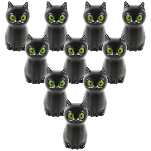 Alasum 50 Stück Halloween Gruselige Geisterkatze Mini Eule Schmücken Den Garten Winzige Statuen Mikro Landschaftsornament Mikro Landschaftsdekoration Harz Tierdekoration Desktop Ornament von Alasum