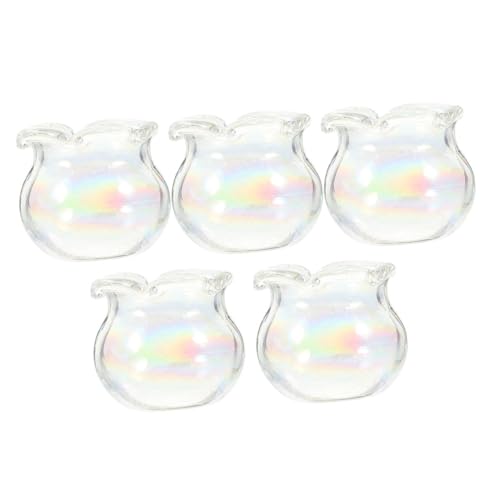 Alasum Miniatur-Aquarium- 5 Stück Mini-glasschalen Für Miniaturhäuser Und Bastelprojekte Alasum Miniatur-Aquarium- 5 Stück Mini-glasschalen Für Miniaturhäuser Und Bastelprojekte von Alasum