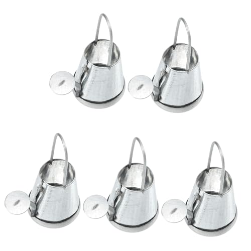 Alasum 5St Wasserkocher Micro Landschaft erweiterbar Zinn im Freien System Pumpe Düse Mini-Gartendekoration Mini-Dekoration Simulation Mini-Wasserkocher Mini-Gießkanne Eisen Silver von Alasum