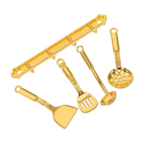 Alasum 5pcs Dollhouse Küchenzubehör Mini Spatel Löffel Kochgeschirr Tools 1:12 Schuppenhausmöbel Küche Dekoration Mini Utensilien von Alasum