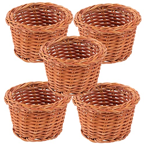 Alasum 5st Mini Geflochtener Korb Heimzubehör Puppenhausverzierung Mini-Korb-Modell Figur Mini-puppenhaus Körbe Kiste Mini-blumenvase Mini Weidenkorb Süßigkeiten-geschenkkorb Rattan Alasum 5st Mini Geflochtener Korb Heimzubehör Puppenhausverzierung Mini-Korb-Modell Figur Mini-puppenhaus Körbe Kiste Mini-blumenvase Mini Weidenkorb Süßigkeiten-geschenkkorb Rattan von Alasum
