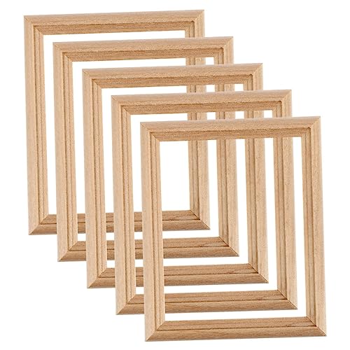 Alasum Mini-fotorahmen-Modell Aus Holz Im Maßstab 112 5er-Set Für Dekoratives Puppenhaus Mini-fotorahmen-bastelarbeiten von Alasum